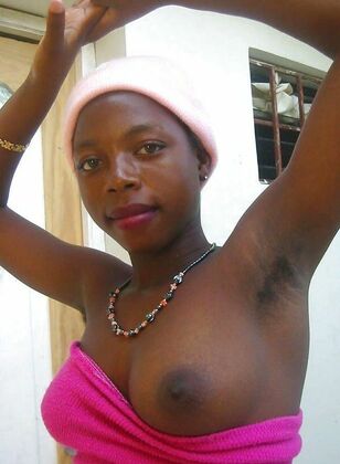 Gross african damsel with unshaved