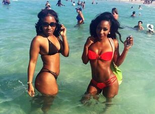Ebony girl, bikini, bathing suit