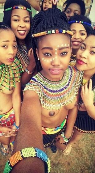 Dark-hued zulu bare ladies indeed -