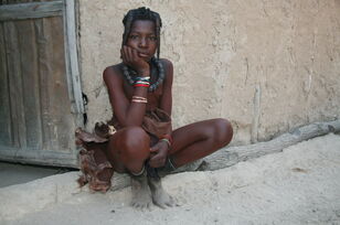 Himba Damsels Bathing in Sea - Bing