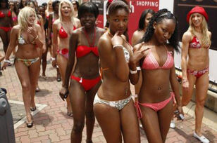 black girl nude public