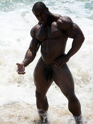 Nude ebony dudes bodybuilders with