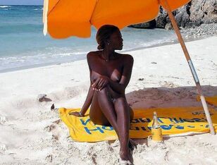 Nude African nudist, intimate